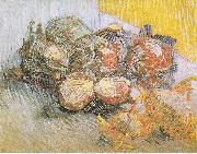 Vincent Van Gogh Still life with red cabbage and onions painting